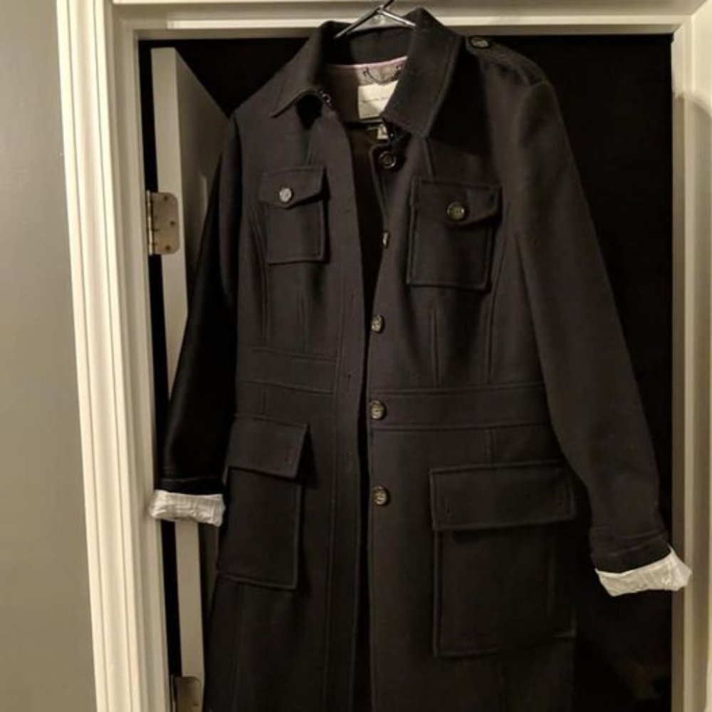 Black Wool Coat - Banana Republic